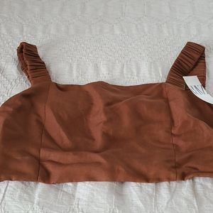 Zara Linen Crop Top